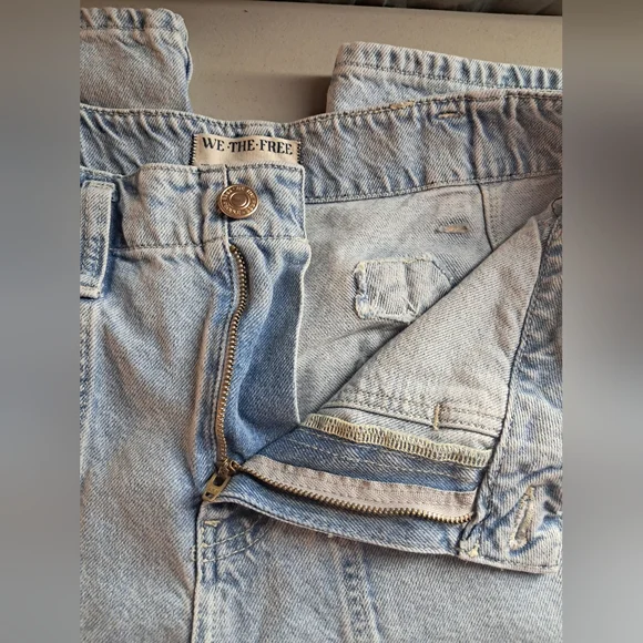 We The Free Blue Flare Wide Leg Jeans Size 29 - Picture 8 of 12